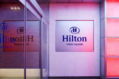 commercial offi ce redevelopment hilton sign a